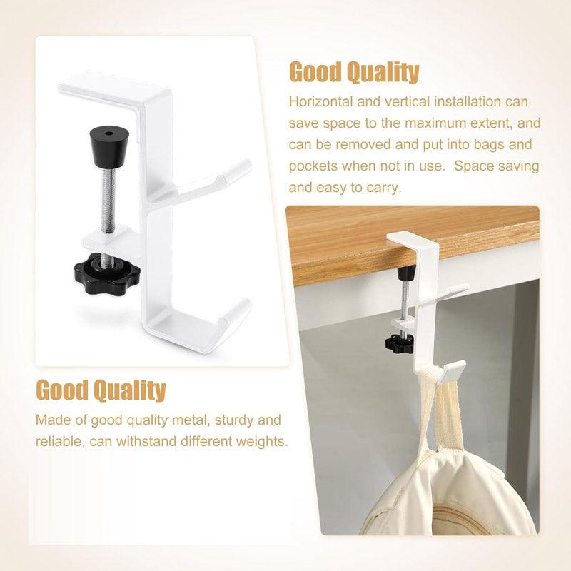 Multipurpose Adjustable Desk Clamp Hook - clarioy
