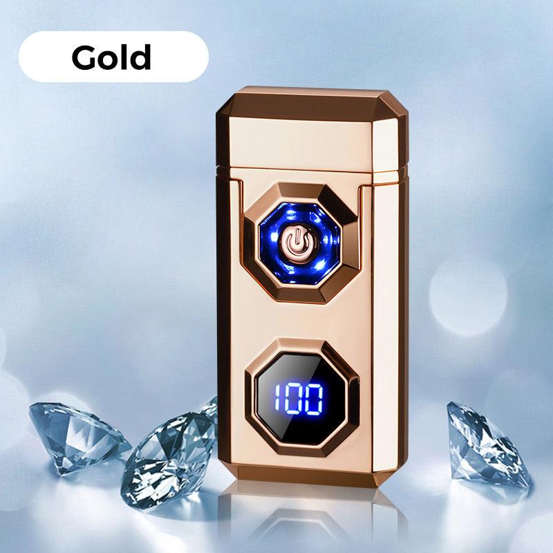 USB Charging Digital Windproof Lighters with LED Lighting Function - clarioy