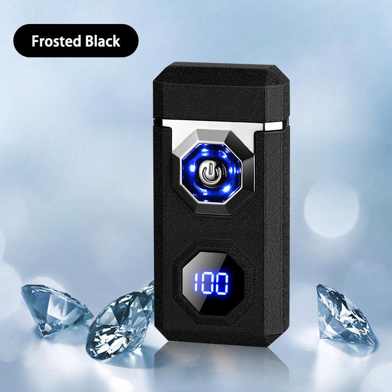 USB Charging Digital Windproof Lighters with LED Lighting Function - clarioy