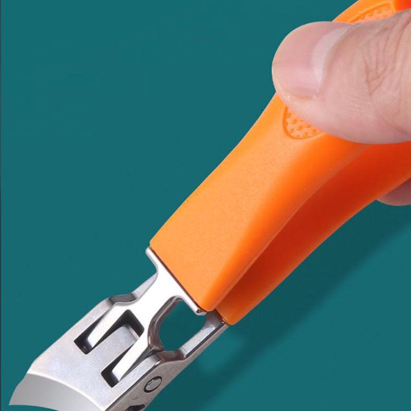 Wide Jaw Opening Anti-Splash Slanted Nail Clipper - clarioy