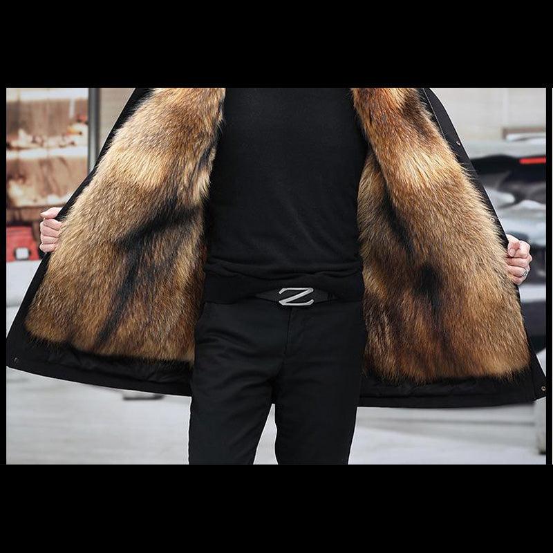 ❄️Winter Specials❄️Men's Mid-Length Jacket with Removable Synthetic Fur - clarioy