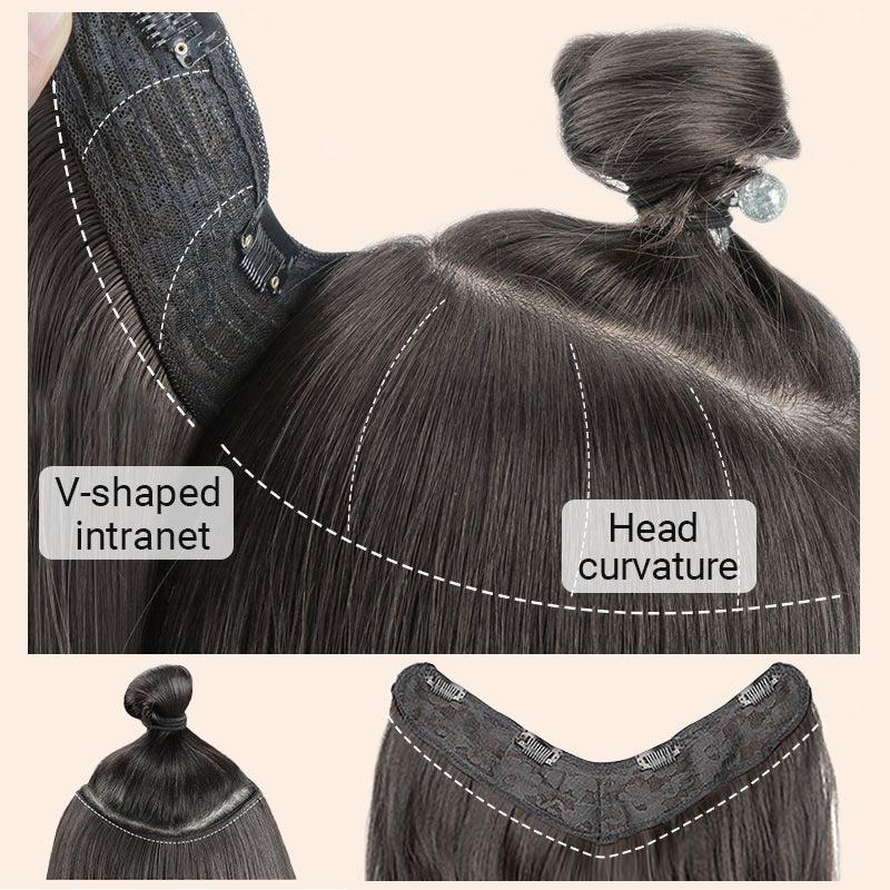 🎅Xmas Specials🎄Clip in U-Shaped Hair Extension Hairpiece for Women - clarioy