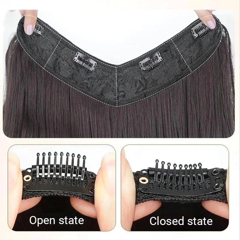 🎅Xmas Specials🎄Clip in U-Shaped Hair Extension Hairpiece for Women - clarioy