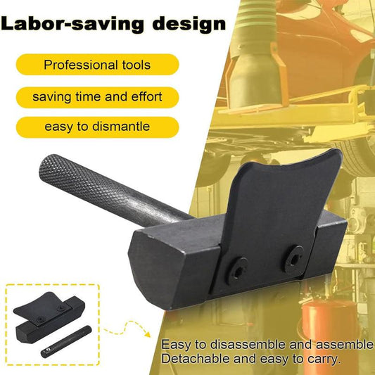 Heavy-duty automotive brake caliper tool for easy disassembly, shown with detachable parts.