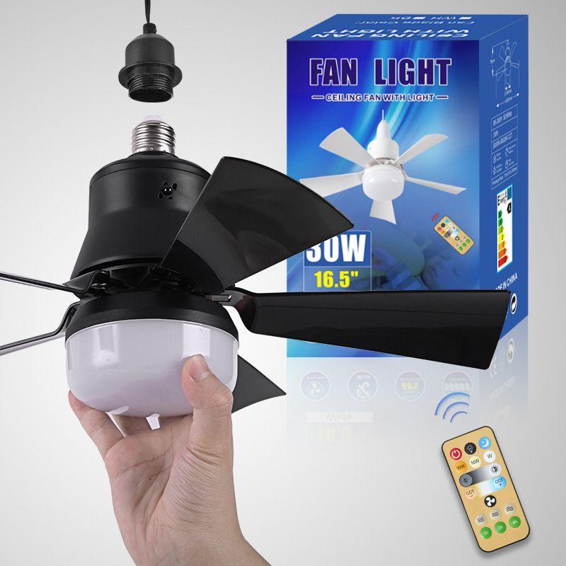 2-in-1 Portable Ceiling Fan & Light With Remote Control - clarioy