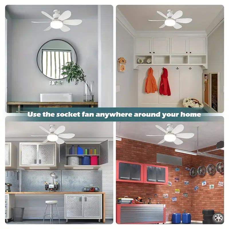 2-in-1 Portable Ceiling Fan & Light With Remote Control - clarioy