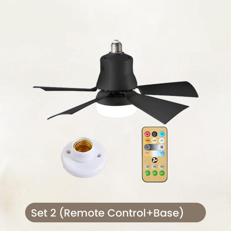 2-in-1 Portable Ceiling Fan & Light With Remote Control - clarioy