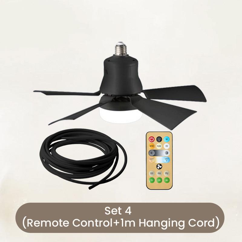 2-in-1 Portable Ceiling Fan & Light With Remote Control - clarioy
