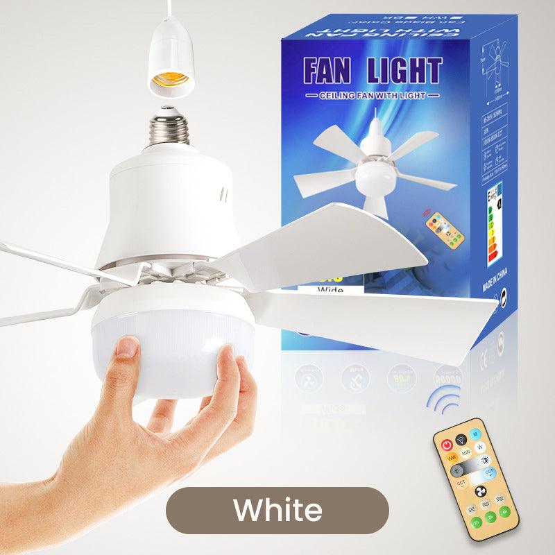 2-in-1 Portable Ceiling Fan & Light With Remote Control - clarioy