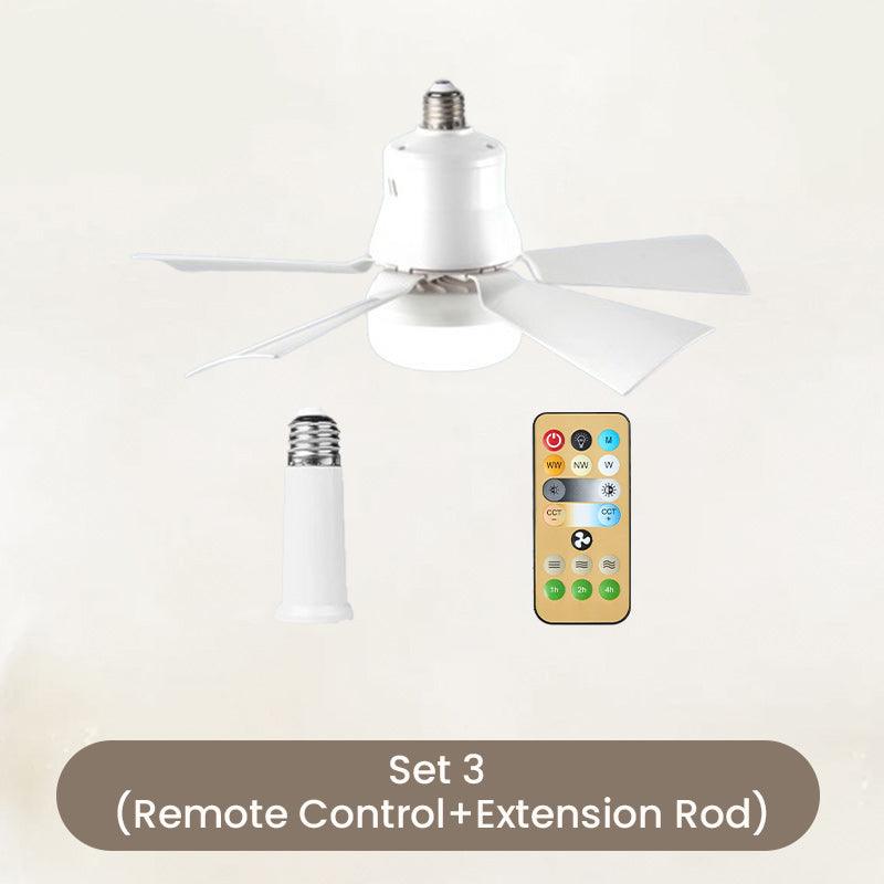 2-in-1 Portable Ceiling Fan & Light With Remote Control - clarioy