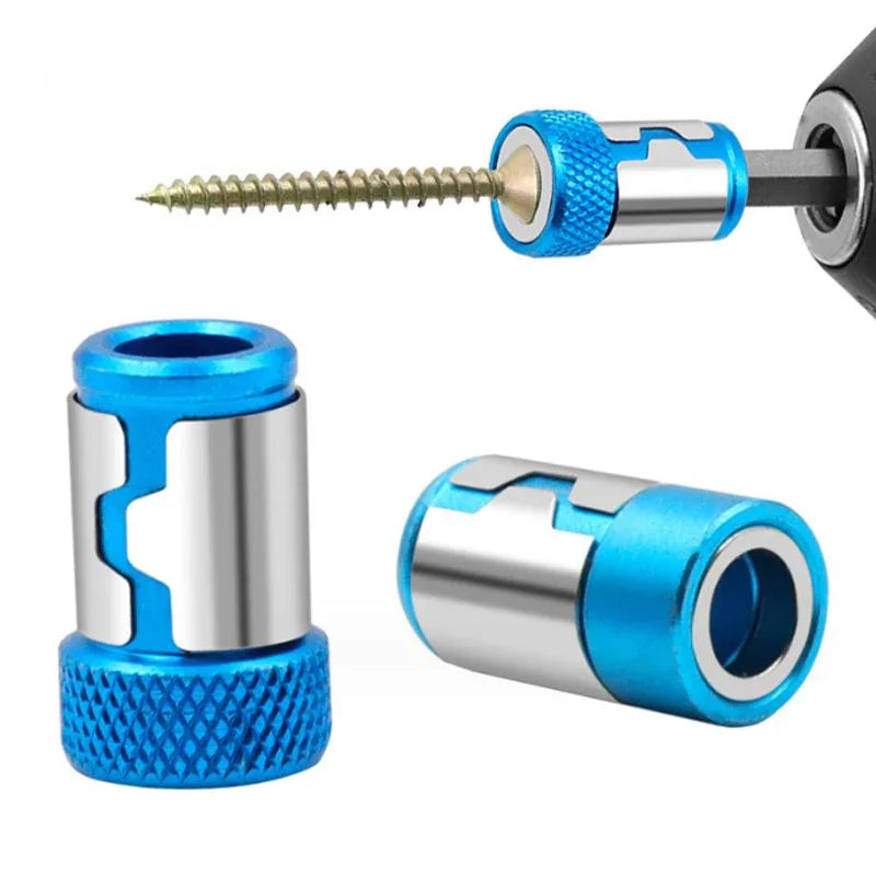 Blue and silver magnetic drill bit holder for screws, premium auto tool from clarioy