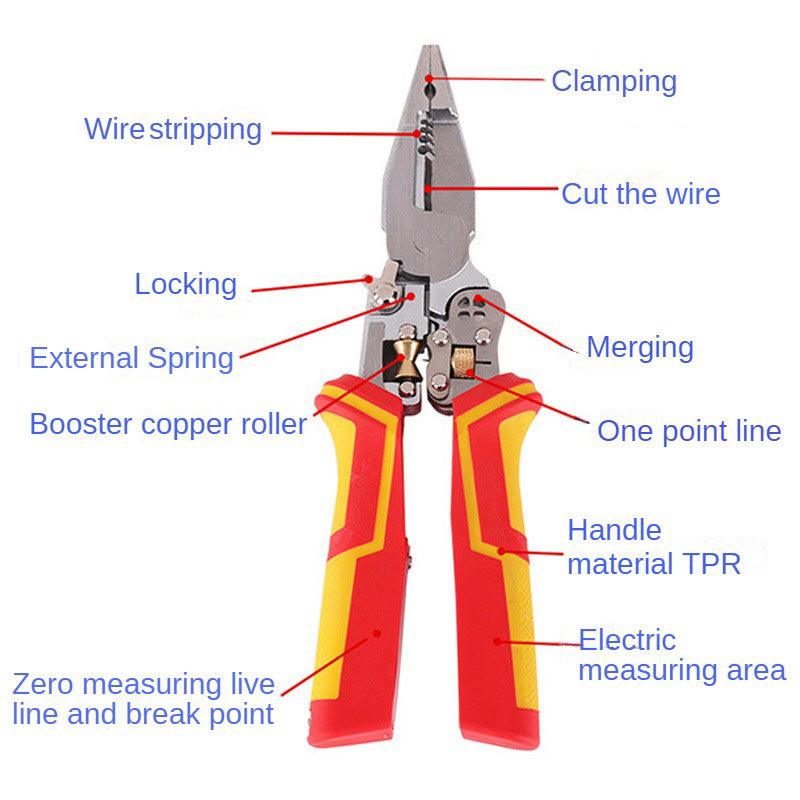 💥🧰Versatile Wire Stripping Pliers with Electricity Measurement - clarioy