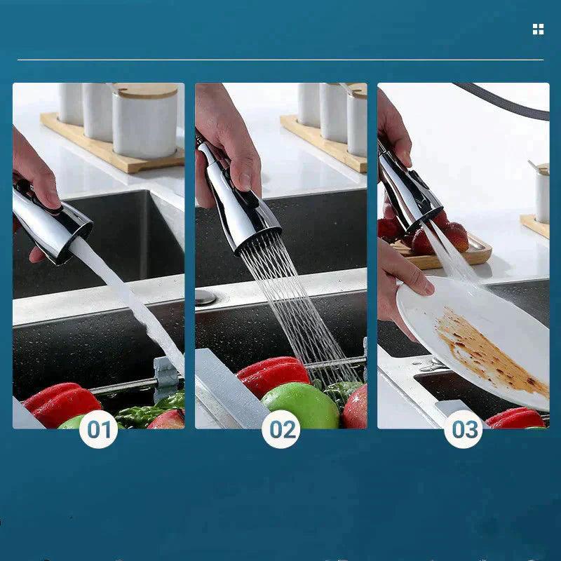 360 degree rotating high-pressure tap + adapter - clarioy