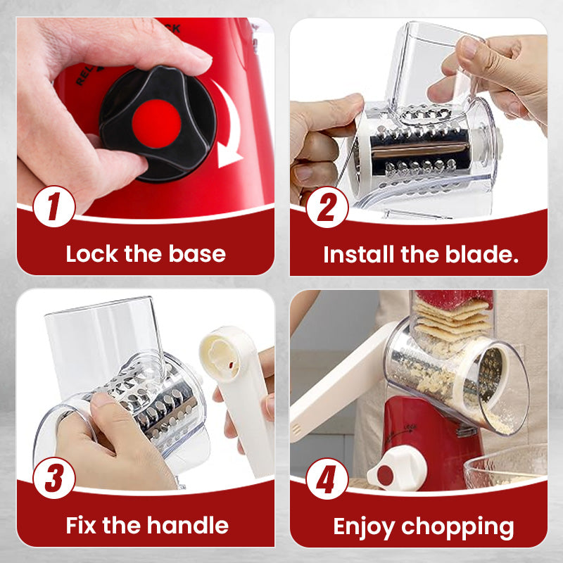 🔥Limit Time 46% OFF🔥Multifunctional Manual Rotary Grater & Chopper