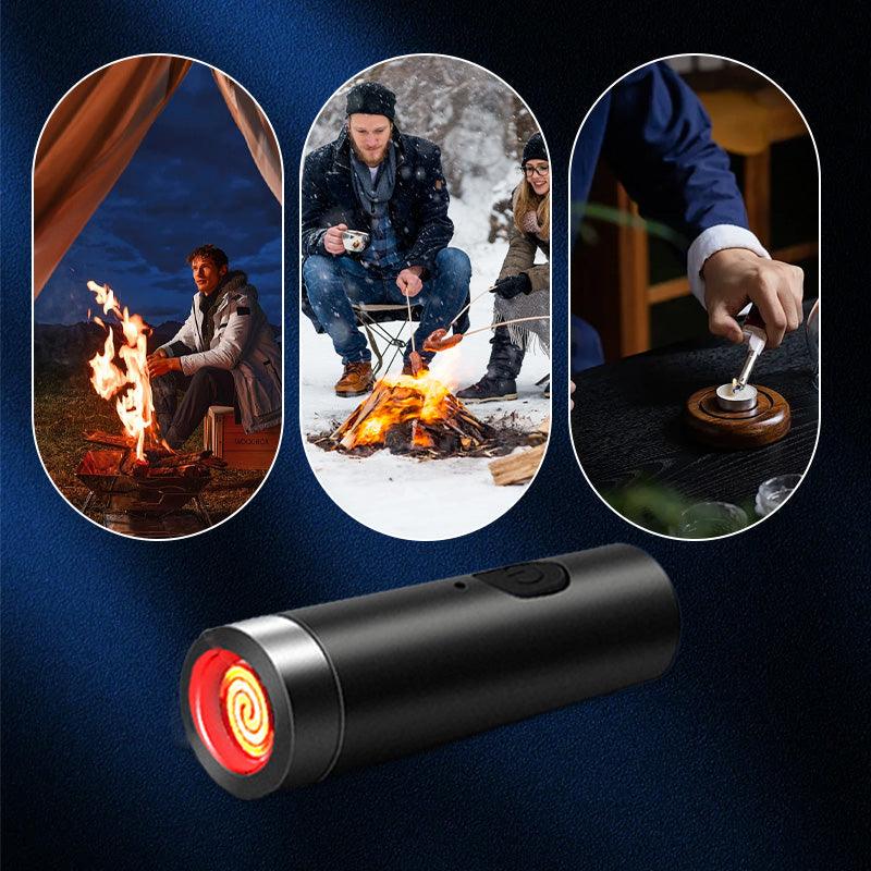 Flameless & Windproof Coil Lighter with Keyring - clarioy