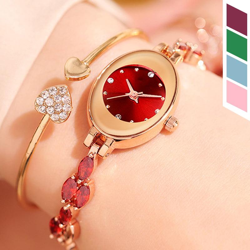 ✨2025 New Design🎀⌚Women's Colored Zircon Bracelet Watch