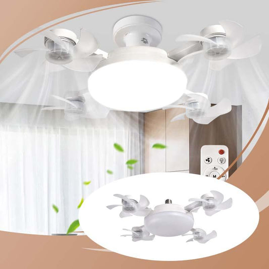 Modern ceiling fan with LED light and remote control, home decor from clarioy
