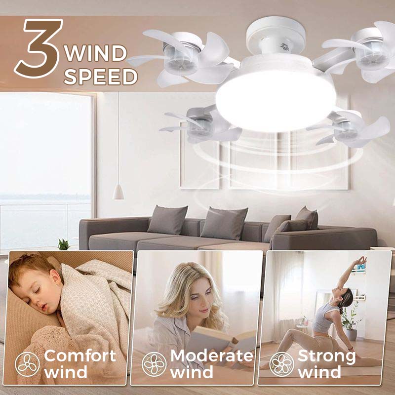 Remote-Controlled LED Ceiling Fan Light