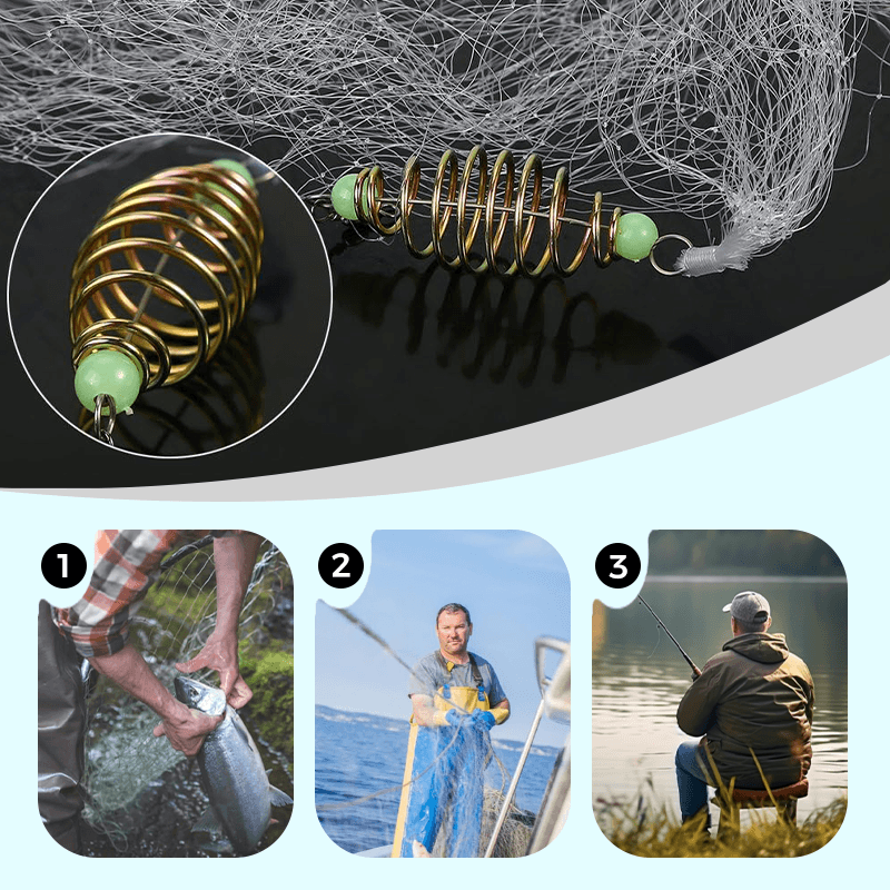 🔥2025 Hot Sale 49% Off🔥Fishing Gill Net with Spring Bait Trap