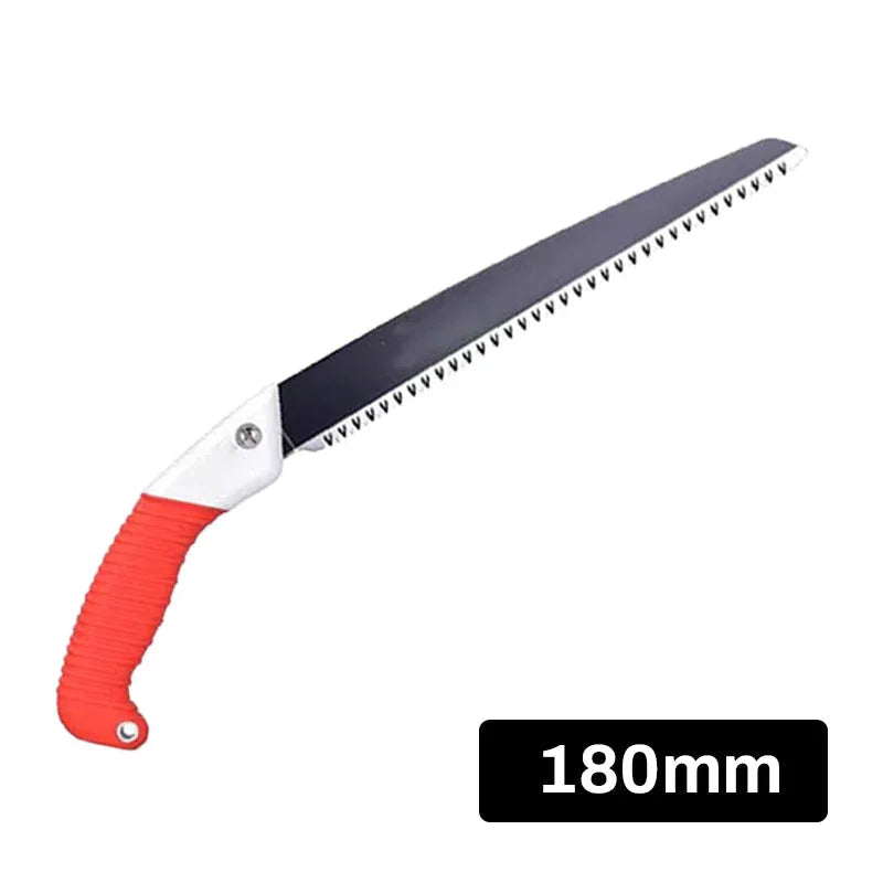 Clarioy 180mm hand saw with red ergonomic handle and sharp teeth, premium auto tool