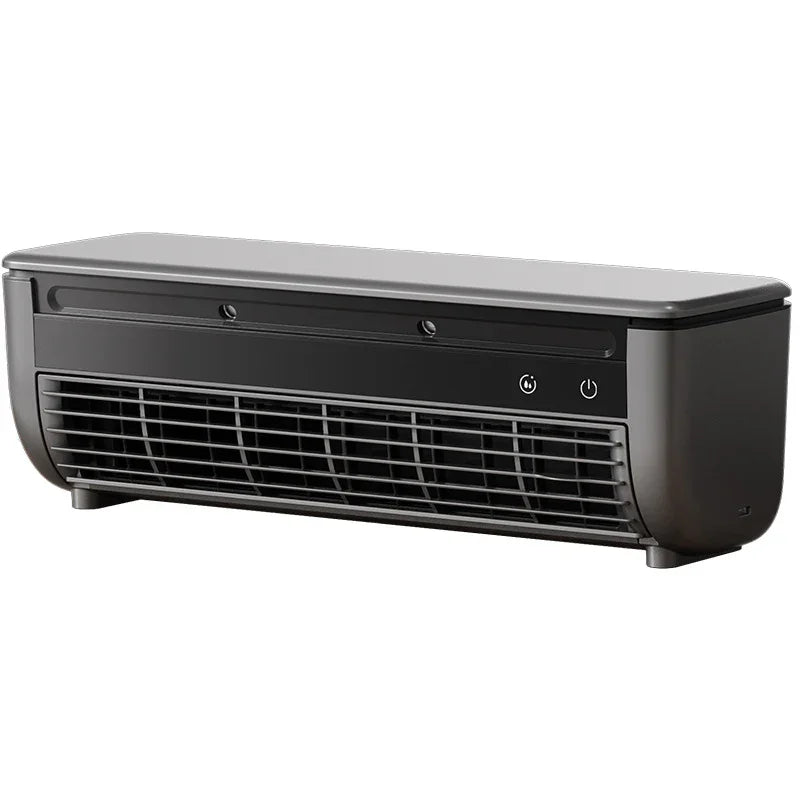 clarioy premium black desktop air purifier with front vent and power buttons