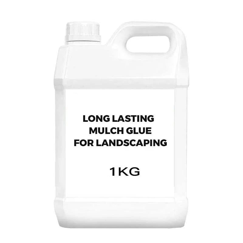 1kg bottle of long lasting mulch glue for landscaping, clarioy homeware and garden tools