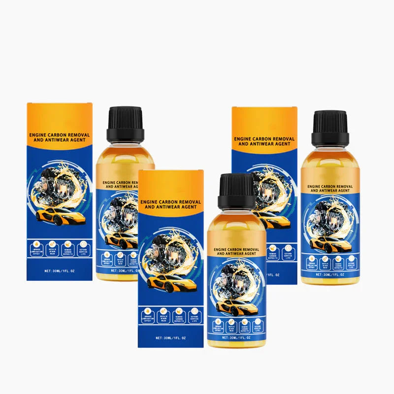 Clarioy engine carbon removal and antiwear agent bottles and packaging, premium auto tool.