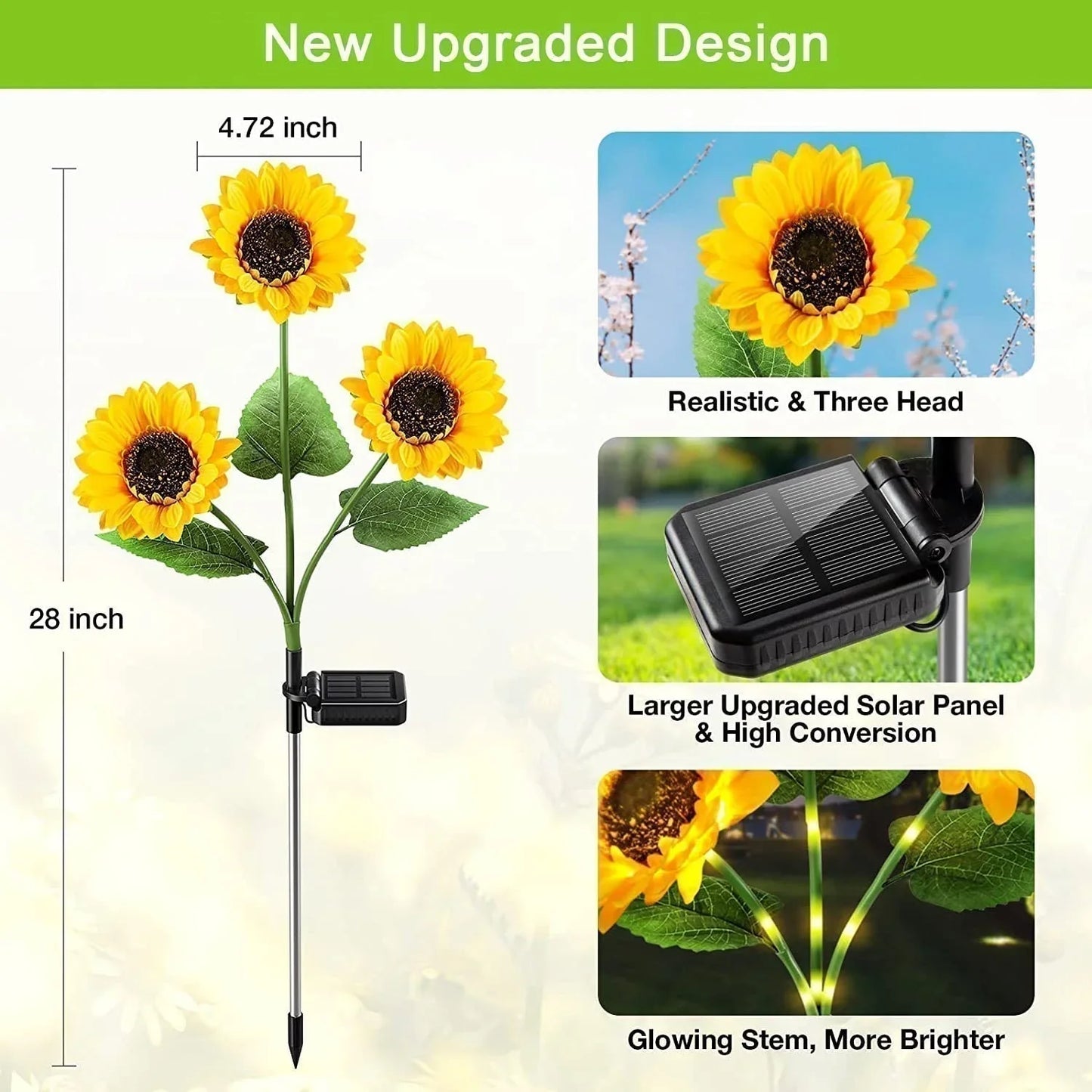 ⏰🔥LIMITED-TIME 50% OFF! 🌻 Sunflower Solar Lights – Auto On/Off, 14H Glow & IP65 Waterproof, Perfect for Garden & Patio ✨☀️