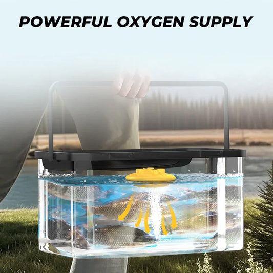 Portable fish tank with aerator, carrying handle, oxygen supply for fishing outdoors, clarioy auto tools