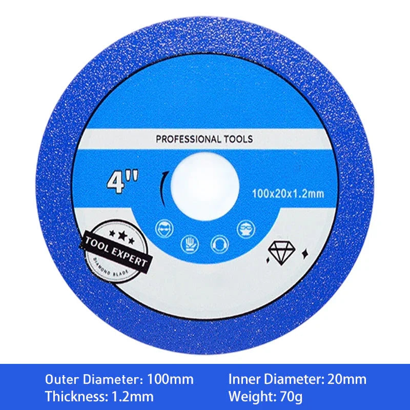 Clarioy professional 4 inch diamond grinding wheel, 100mm x 1.2mm, blue edge, tool expert