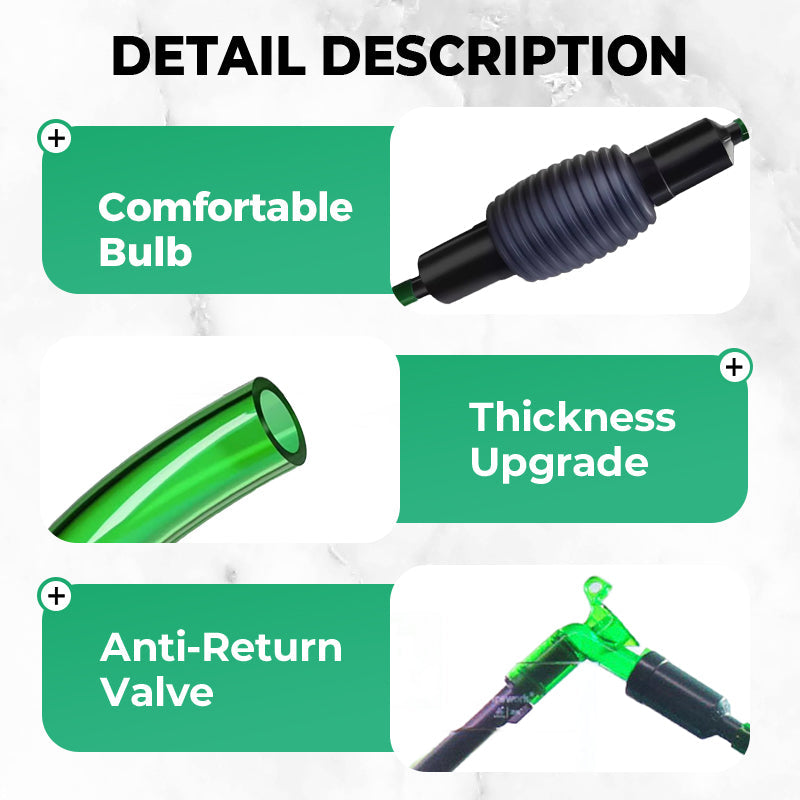 Fish Tank Siphon Water Changer with Suction Cup