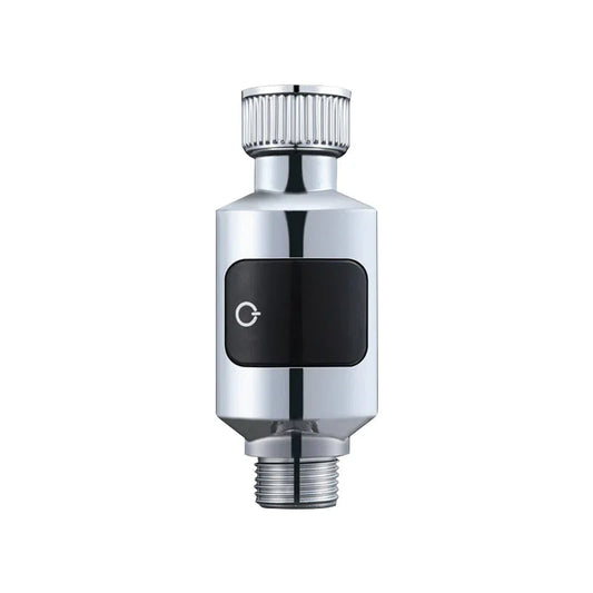 Clarioy chrome shower flow control valve with black on/off switch, plumbing accessory
