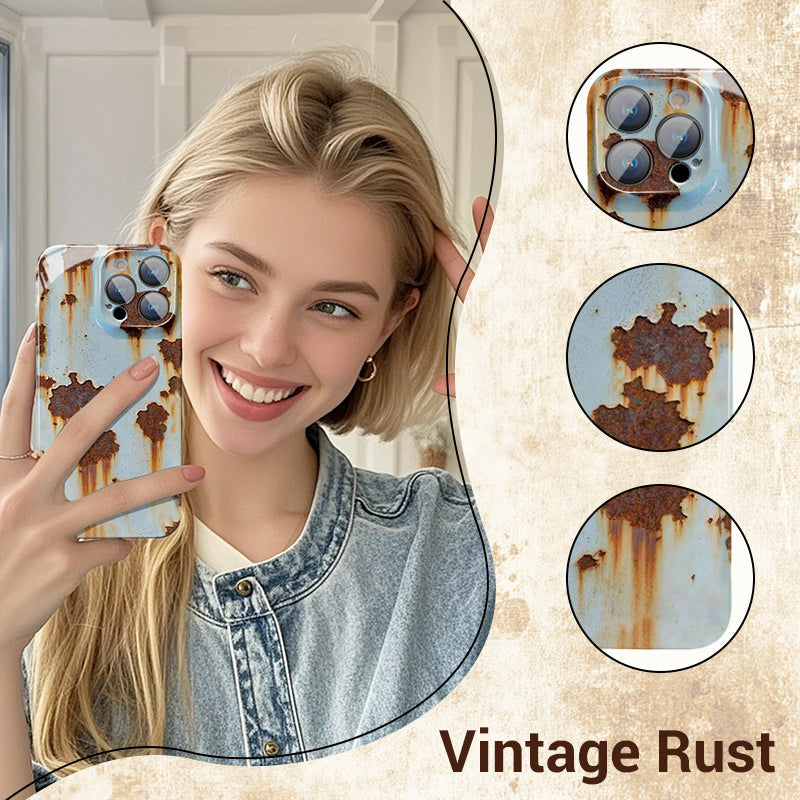 🔥2025 Hot Sale 🔩Vintage Rust Hard Case For iPhone