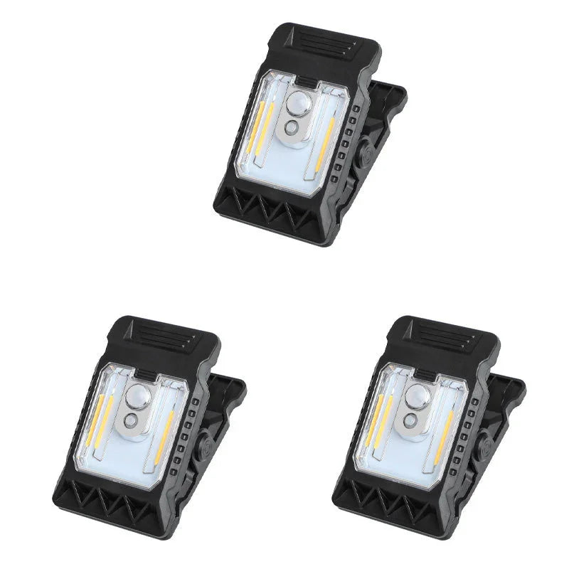 Set of three black LED clip lights for home, auto tools, and electronics from clarioy