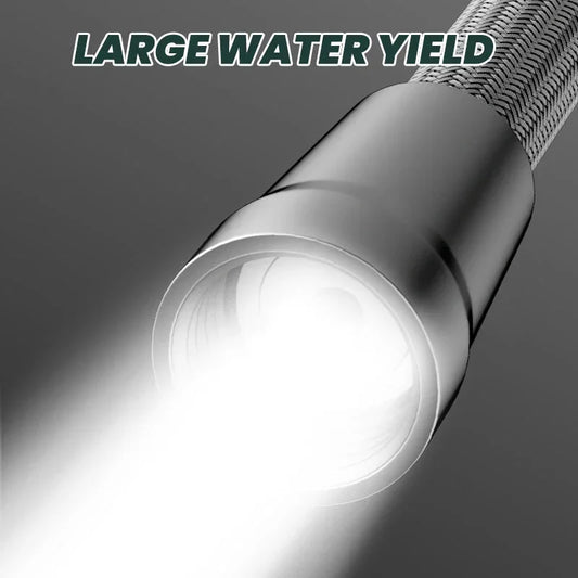 Stainless steel flexible hose nozzle with large water yield, premium homeware by clarioy