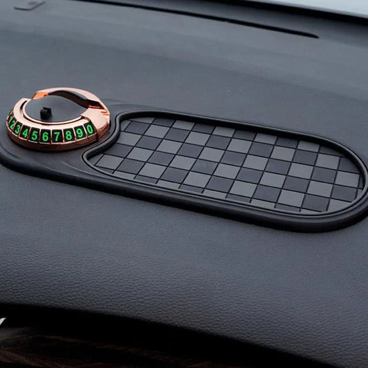 Car dashboard anti-slip mat and number sign accessory from clarioy auto tools