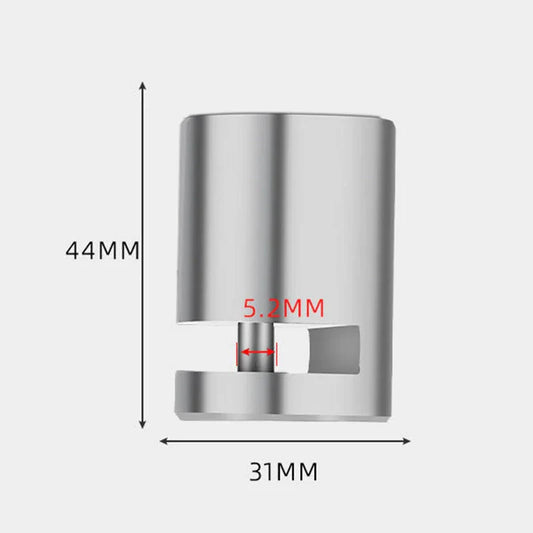 Stainless steel auto tool cylinder with 44mm height, 31mm width, and 5.2mm opening, clarioy