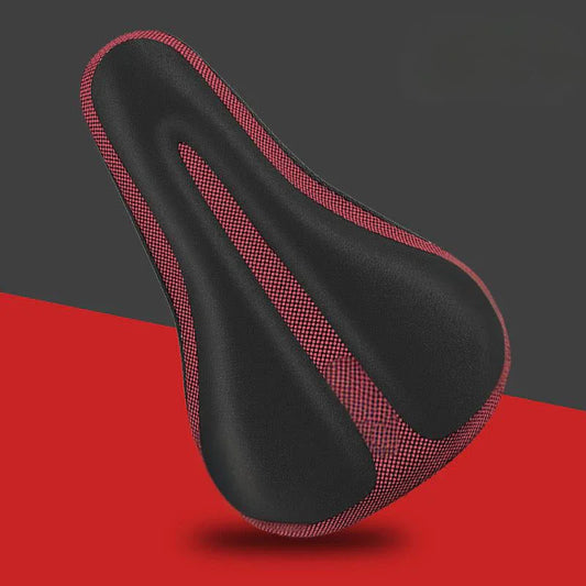 Ergonomic black and red bicycle seat, premium comfort bike saddle from clarioy
