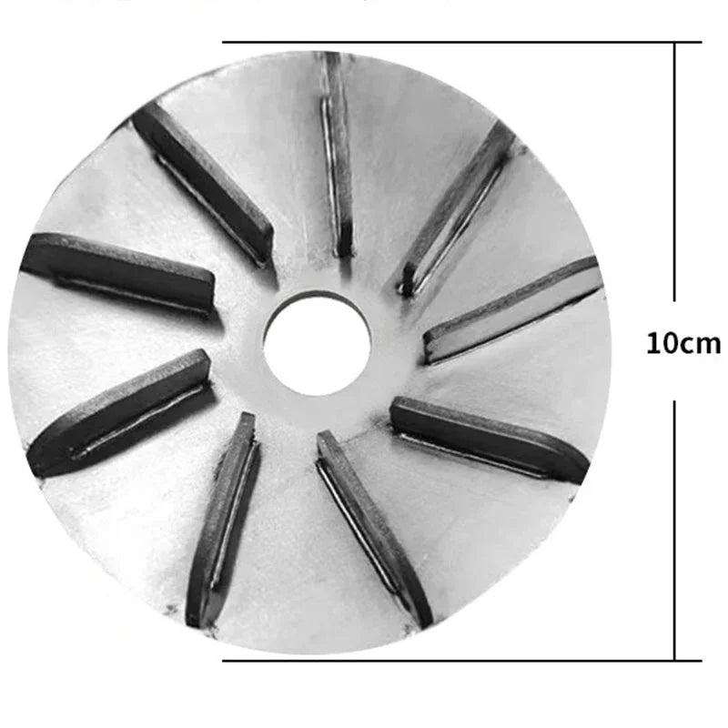 10cm metal grinding wheel with angled cutting grooves, premium auto tool from clarioy