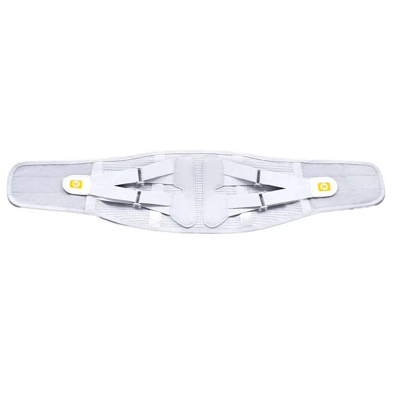 Adjustable gray back support belt with ergonomic design, premium homeware from clarioy