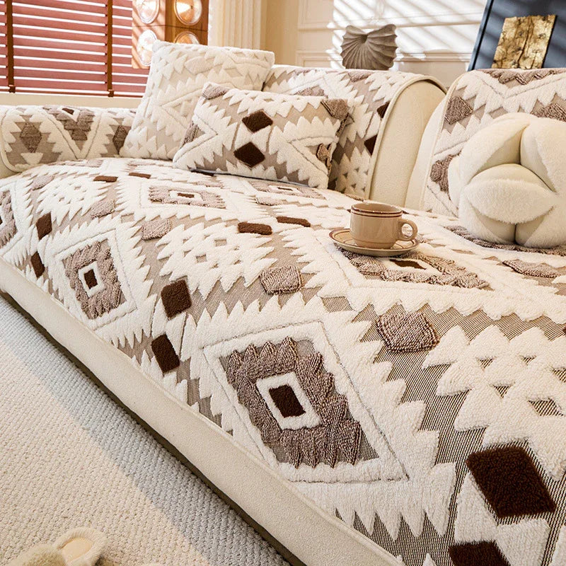 ⏳Limited-time 50% off⏰Modern Geometric Plush Sofa Cover🛋️ | Style & Protection for Your Living Room✨