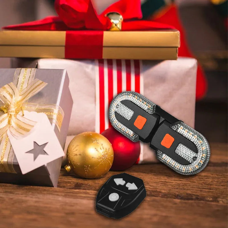 🚴 50% OFF NOW! 🔦 Bicycle Wireless Remote Control Turning Tail Light – Auto Brake Sensor, 30+ Light Modes & USB Rechargeable ⚡