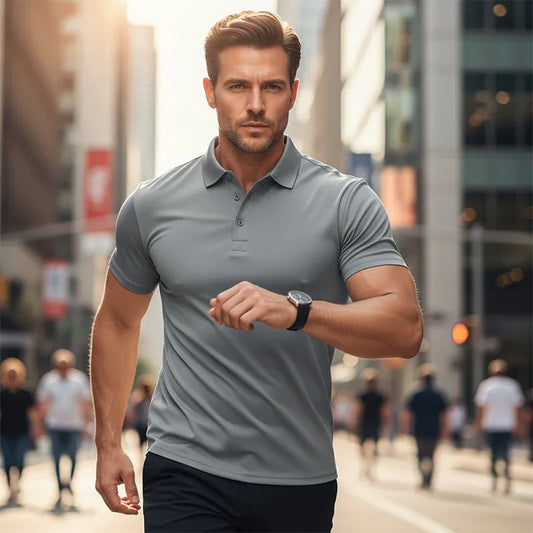 🥳2026 HOT SALE🥳💞50K+ SOLD!👔⚡ 50% OFF!👕Men's Quick-Dry Short-Sleeve Lapel T-Shirt