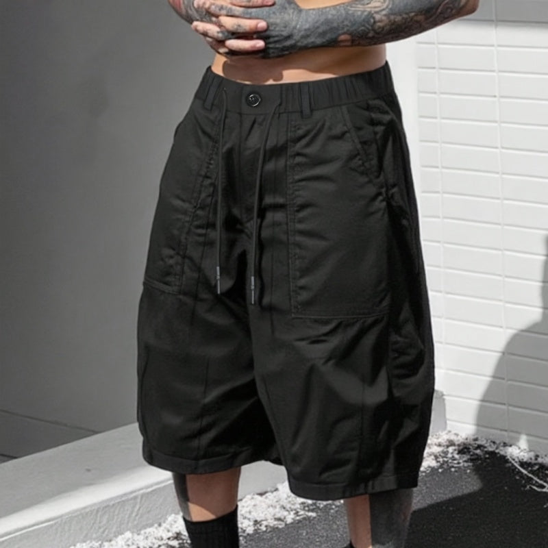 ๐ LIMITED TIME: 50% OFF! ๐ฅ Men's Plus Size Capri Pants โ Wide-Leg Loose Fit, Drawstring Waist & Large Pockets โจ