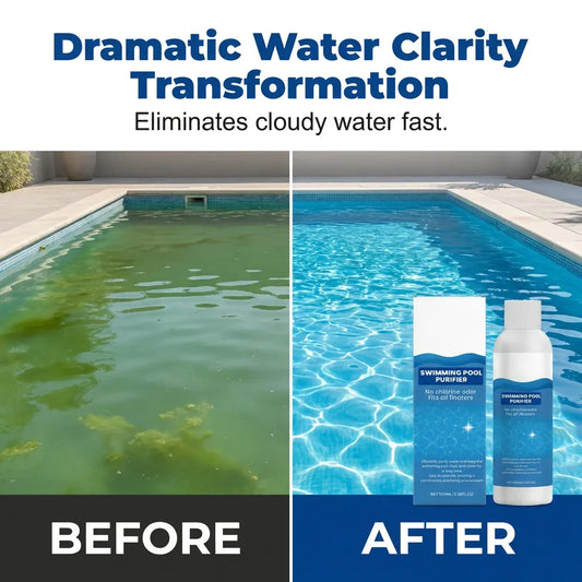 💧 Swimming Pool Purifying Liquid – Crystal Clear Water, Zero Hassle! ✨ Say goodbye to green water & harsh chemicals – just pure, fresh swimming every time. 🏊♂️💙