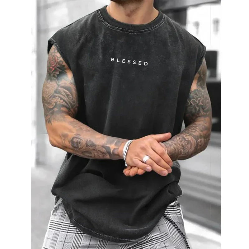 ๐๏ธ 50% OFF NOW! ๐ช Vintage Wash Loose Fit Gym Muscle Tee โ Breathable & Stylish โจ