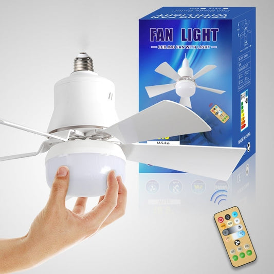 ⏳LAST DAY SALE 50% OFF🔥40W LED Ceiling Fan Light – 20.5” Ultra-Quiet with Remote 🎯 | E27 + FREE B22 Adapter 🔌 | For Bedroom 😴, Kitchen 👩🍳 & Garage 🛠️