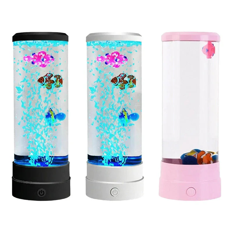 ๐ 50% OFF NOW! ๐ง LED Fish Aquarium Bubble Lamp โ 7-Color LED & Remote Control โ USB/Battery Powered & Zen Ambience ๐