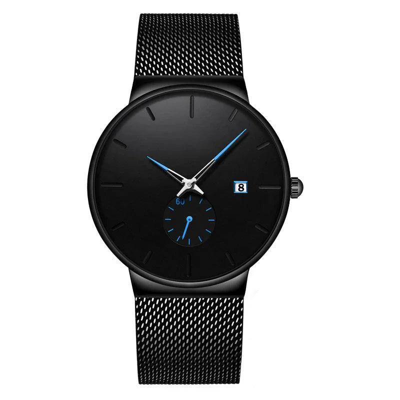 ⌚ LIMITED-TIME 50% OFF + Free shipping! ✨ Men's Minimalist Quartz Watch – Waterproof, Stainless Steel Mesh ✨