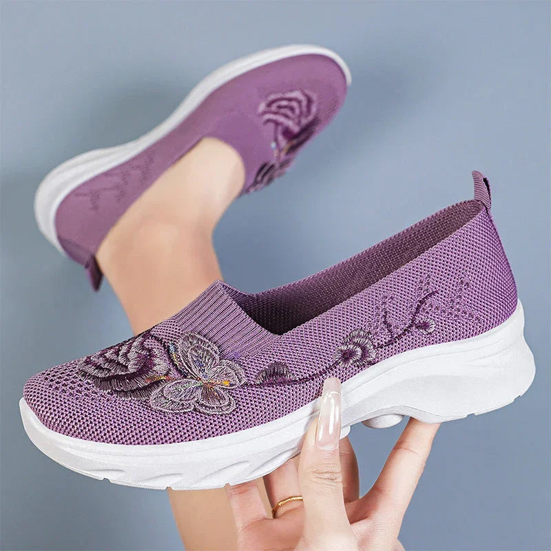 🌿✨Women's Breathable Flyknit Slip-On Shoes